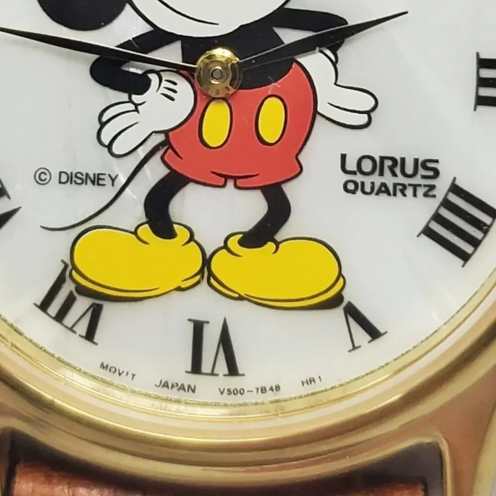 Disney X Lorus Mickey Mouse Mother of Peral VTG Watch